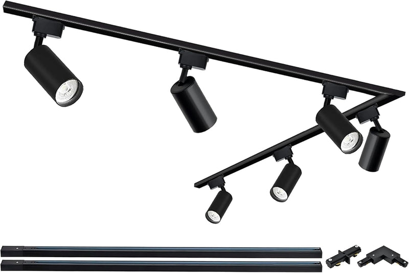 Brightened Track Lighting Heads and Rails Kit 20W