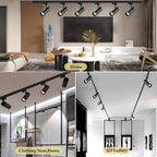 Brightened Track Lighting Heads and Rails Kit 20W