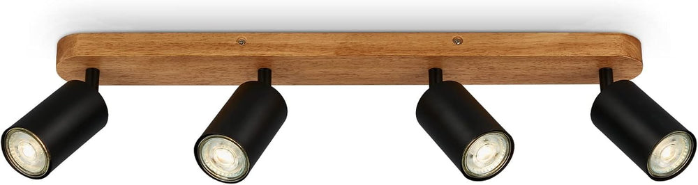 Briloner Ceiling Light Vintage Swivelling Wooden Base Socket