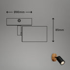 Briloner Ceiling Light Vintage Swivelling Wooden Base Socket