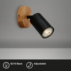 Briloner Ceiling Light Vintage Swivelling Wooden Base Socket