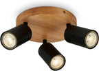 Briloner Ceiling Light Vintage Swivelling Wooden Base Socket