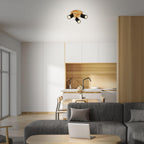 Briloner Ceiling Light Vintage Swivelling Wooden Base Socket