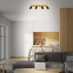Briloner Ceiling Light Vintage Swivelling Wooden Base Socket