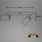 Briloner Ceiling Light Vintage Swivelling Wooden Base Socket
