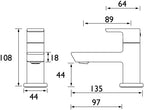 Bristan Cobalt Basin Pillar Taps