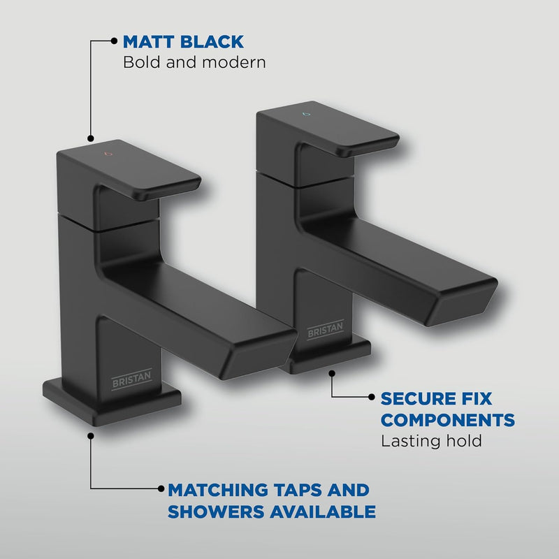 Bristan Cobalt Basin Pillar Taps