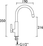 Bristan Mlb Snk Blk Melba Kitchen Sink Mixer