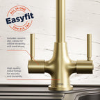Bristan Monza Kitchen Tap Swivel Spout Two Lever