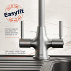 Bristan Monza Kitchen Tap Swivel Spout Two Lever