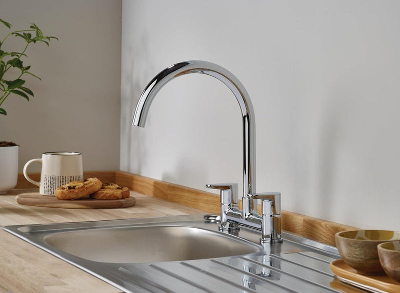 Quest Bridge Kitchen Tap Chrome Qst Dsm C