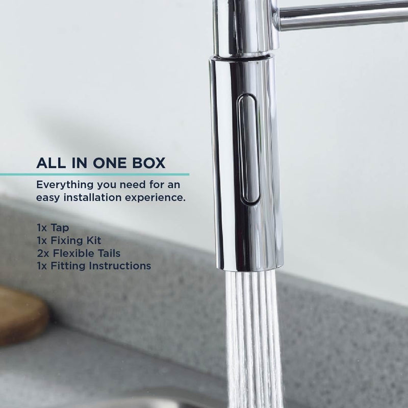 Sabre Pull Out Kitchen Tap Chrome Sa Prosnk