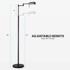 Brook Adjustable Dimmable LED Pharmacy Floor Lamp