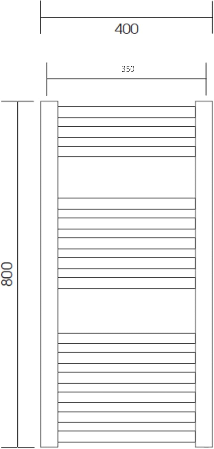 Brushed Brass Heated Towel Rail 500MM