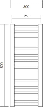Brushed Brass Heated Towel Rail 500MM