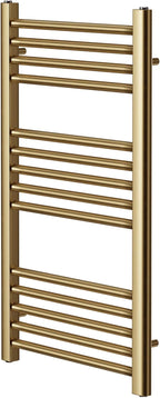 Brushed Brass Heated Towel Rail 500MM
