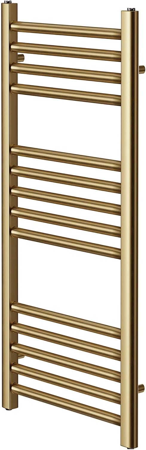 Brushed Brass Heated Towel Rail 500MM