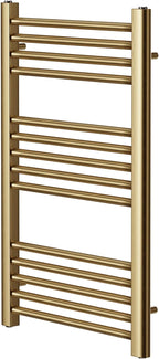 Brushed Brass Heated Towel Rail 500MM