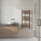 Brushed Bronze Heated Towel Rail 400MM