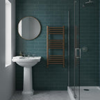 Brushed Bronze Heated Towel Rail 400MM
