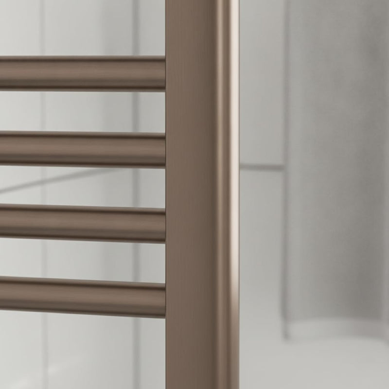 Brushed Bronze Heated Towel Rail 500MM