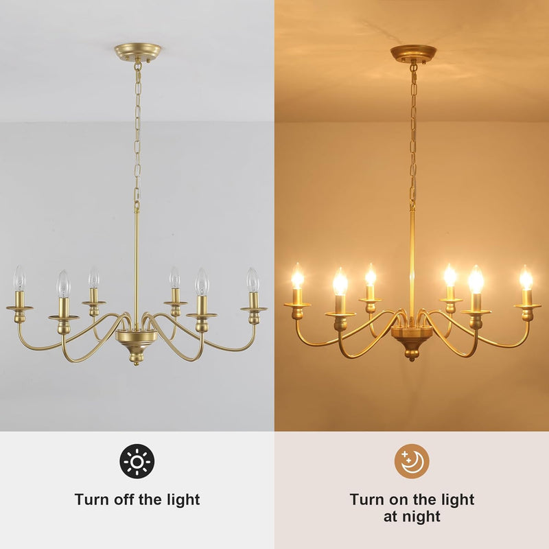 Brushed Nickel Chandelier Ceiling Lights 6 Modern Dining