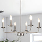 Brushed Nickel Chandelier Ceiling Lights 6 Modern Dining