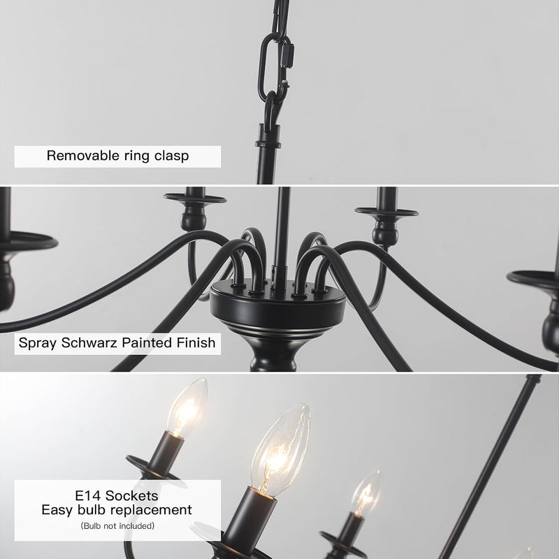 Brushed Nickel Chandelier Ceiling Lights 6 Modern Dining