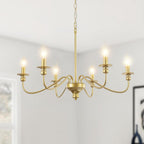 Brushed Nickel Chandelier Ceiling Lights 6 Modern Dining