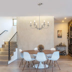Brushed Nickel Chandelier Ceiling Lights 6 Modern Dining