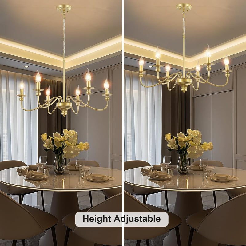 Brushed Nickel Chandelier Ceiling Lights 6 Modern Dining