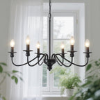 Brushed Nickel Chandelier Ceiling Lights 6 Modern Dining