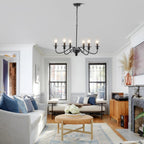 Brushed Nickel Chandelier Ceiling Lights 6 Modern Dining