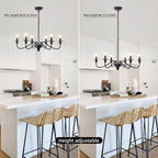 Brushed Nickel Chandelier Ceiling Lights 6 Modern Dining