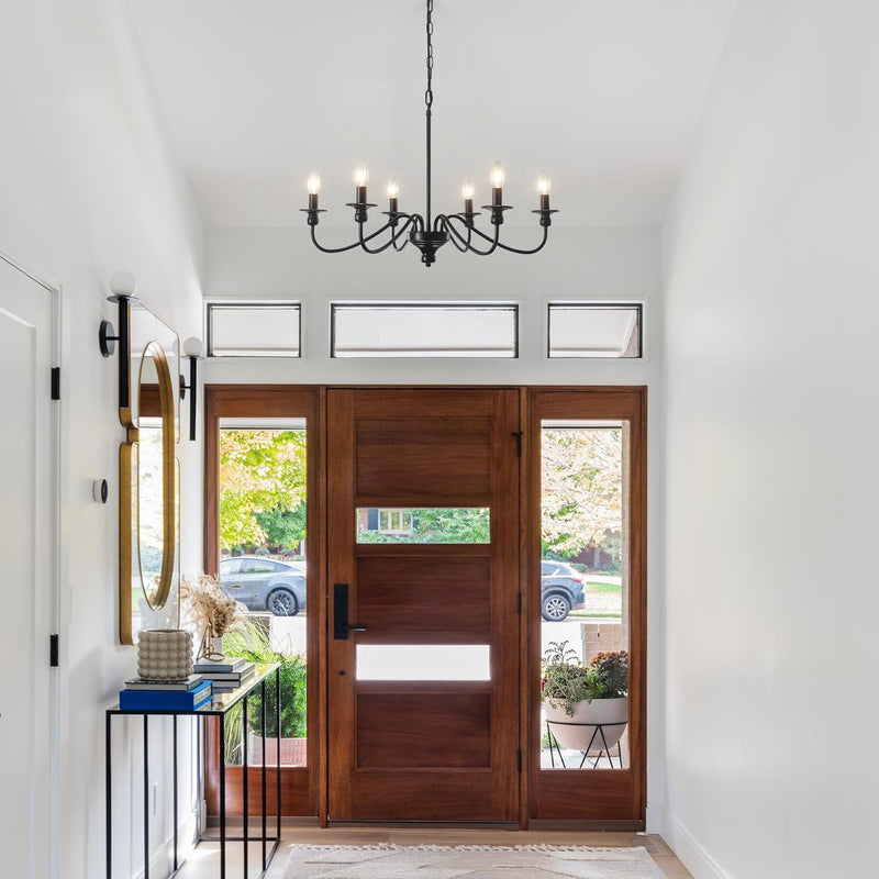 Brushed Nickel Chandelier Ceiling Lights 6 Modern Dining