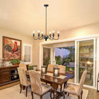 Brushed Nickel Chandelier Ceiling Lights 6 Modern Dining