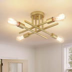 Brushed Nickel Sputnik Ceiling Light 8 Lights Chrome