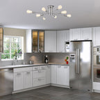Brushed Nickel Sputnik Ceiling Light 8 Lights Chrome
