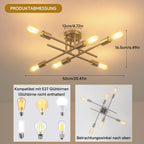 Brushed Nickel Sputnik Ceiling Light 8 Lights Chrome
