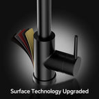 Brushed Stainless Kitchen Tap Swivel Sink Taps