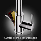 Brushed Stainless Kitchen Tap Swivel Sink Taps
