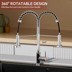 Brushed Stainless Kitchen Tap Swivel Sink Taps