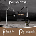 Brushed Stainless Kitchen Tap Swivel Sink Taps