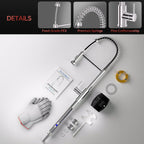 Brushed Stainless Kitchen Tap Swivel Sink Taps