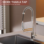 Brushed Stainless Kitchen Tap Swivel Sink Taps