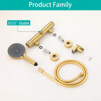 Brushed Thermostatic Shower Mixer Set Combi Safety Lock