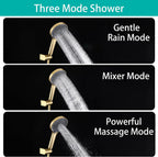 Brushed Thermostatic Shower Mixer Set Combi Safety Lock