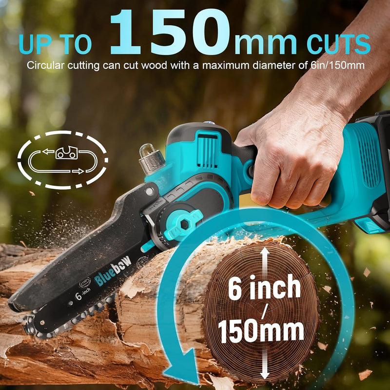 Brushless Mini Chainsaw Cordless 6 Inch Electric Saw
