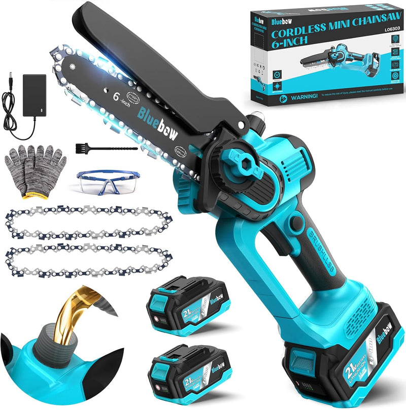 Brushless Mini Chainsaw Cordless 6 Inch Electric Saw