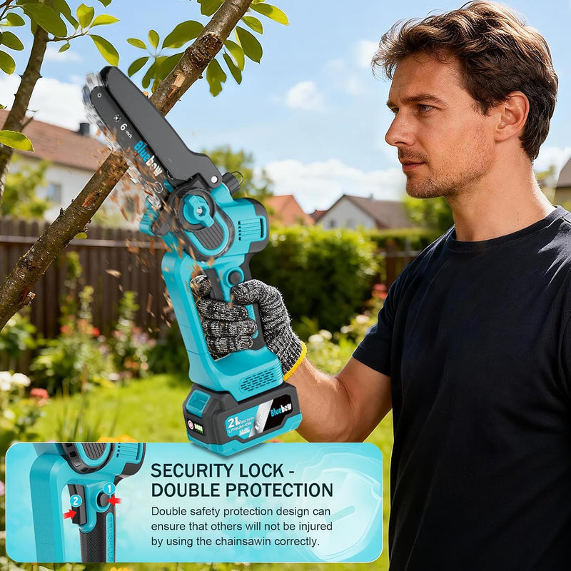 Brushless Mini Chainsaw Cordless 6 Inch Electric Saw